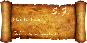 Skamla Fanni névjegykártya